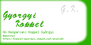 gyorgyi koppel business card