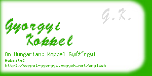 gyorgyi koppel business card